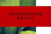 侠盗飞车罪恶都市秘籍大全（玩转罪恶都市）