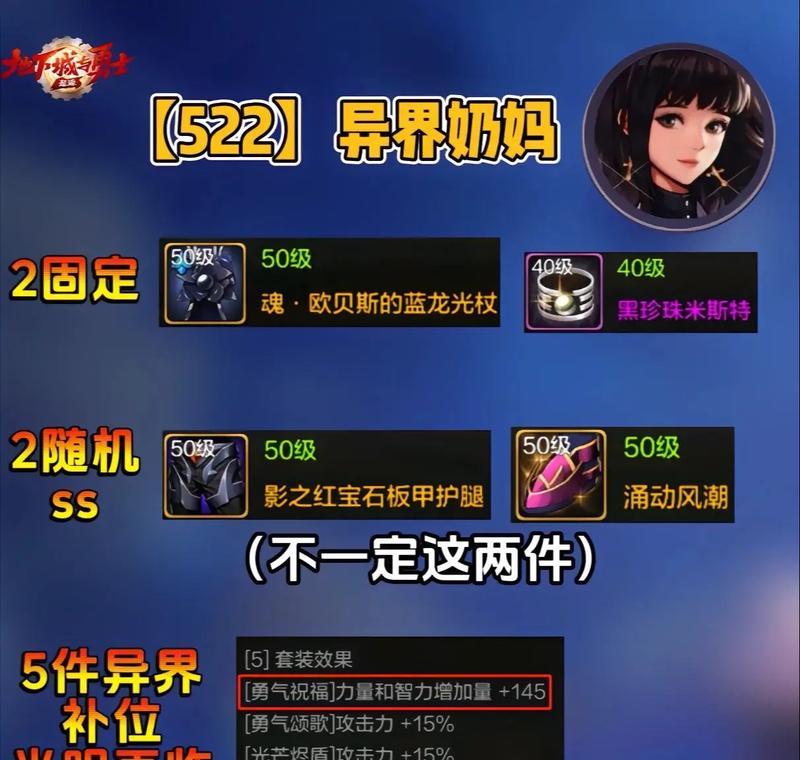 dnf枪炮师异界装备推荐是什么？异界装备搭配的建议有哪些？